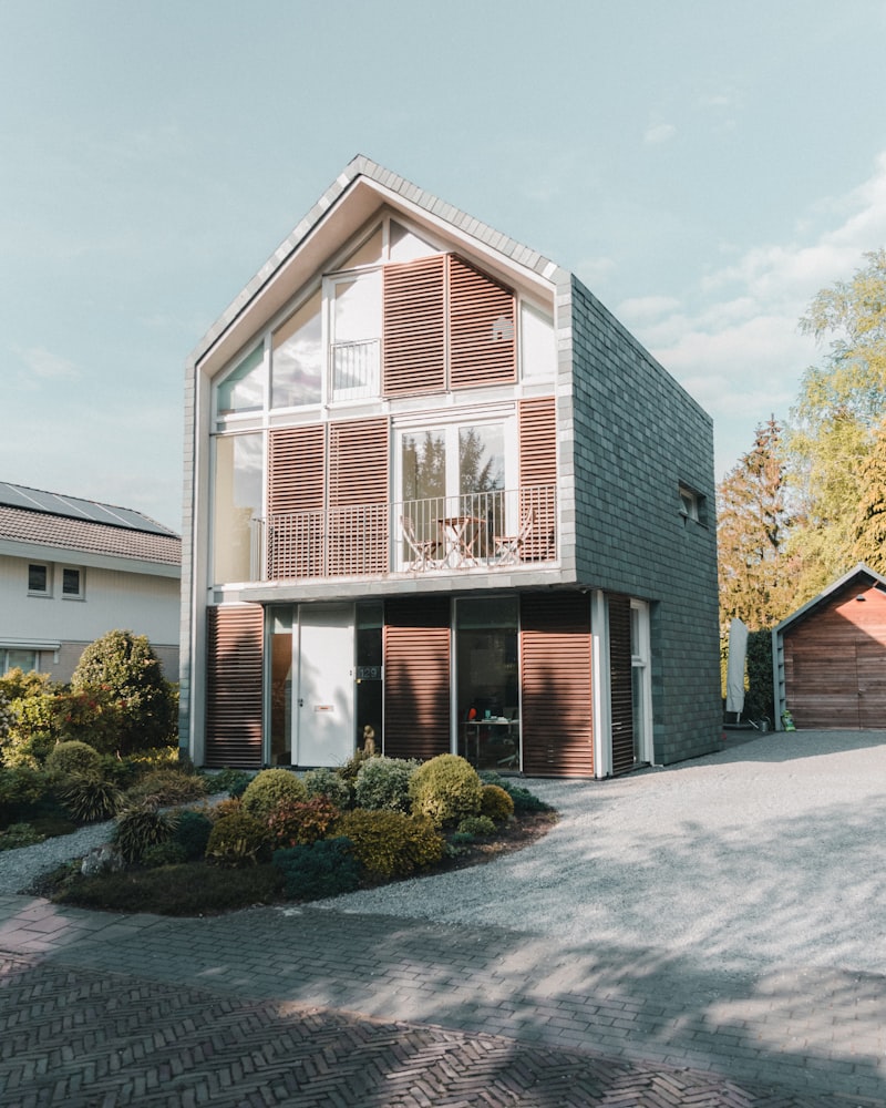 A rendered house in off-white